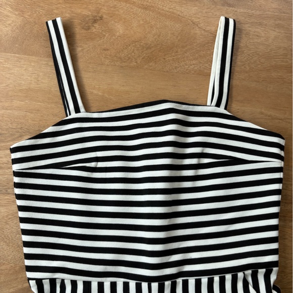 WOMENS Short Black and White Stripped Dress - Size XS - Picture 4 of 8